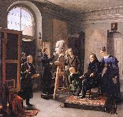 Carl Christian Vogel von Vogelstein Ludwig Tieck sitting to the Portrait Sculptor David dAngers oil painting picture wholesale